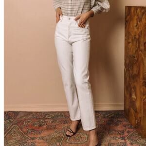 AGOLDE 90's Pinch Waist High Rise Straight Jeans Porcelain White Sz 31 NWT $200